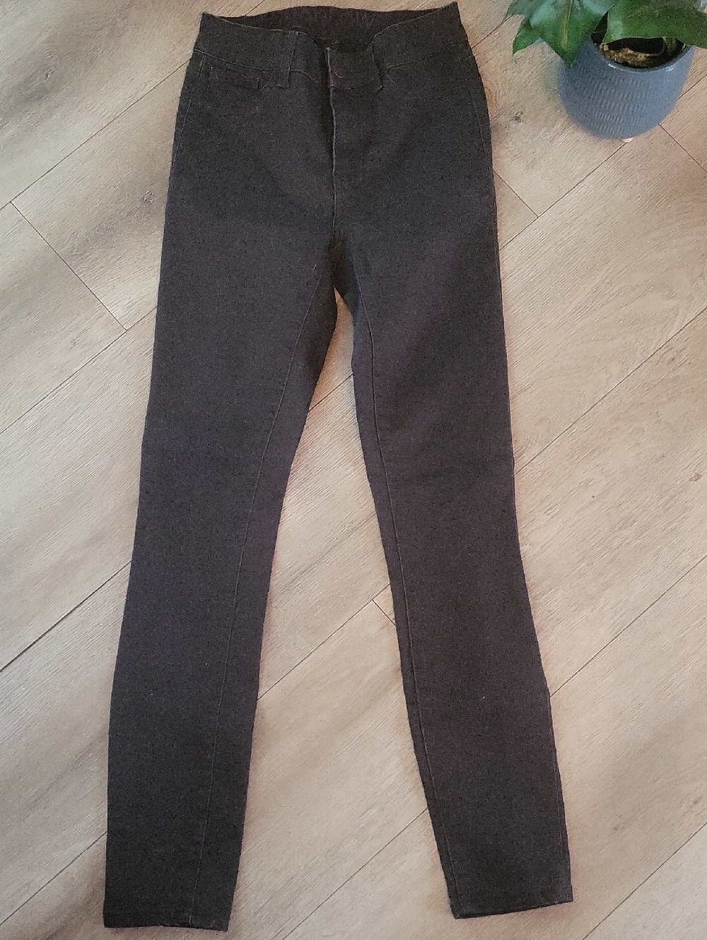 Harlow Jeans Black Slim High-Waist Jeggings Size - Picture 2 of 7